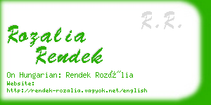 rozalia rendek business card